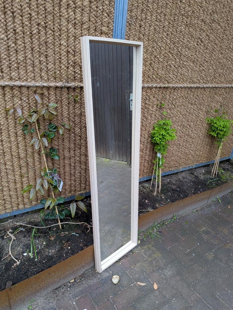 IKEA NISSEDAL Spiegel wit gelazuurd eikeneffect 40x150 cm, Ophalen