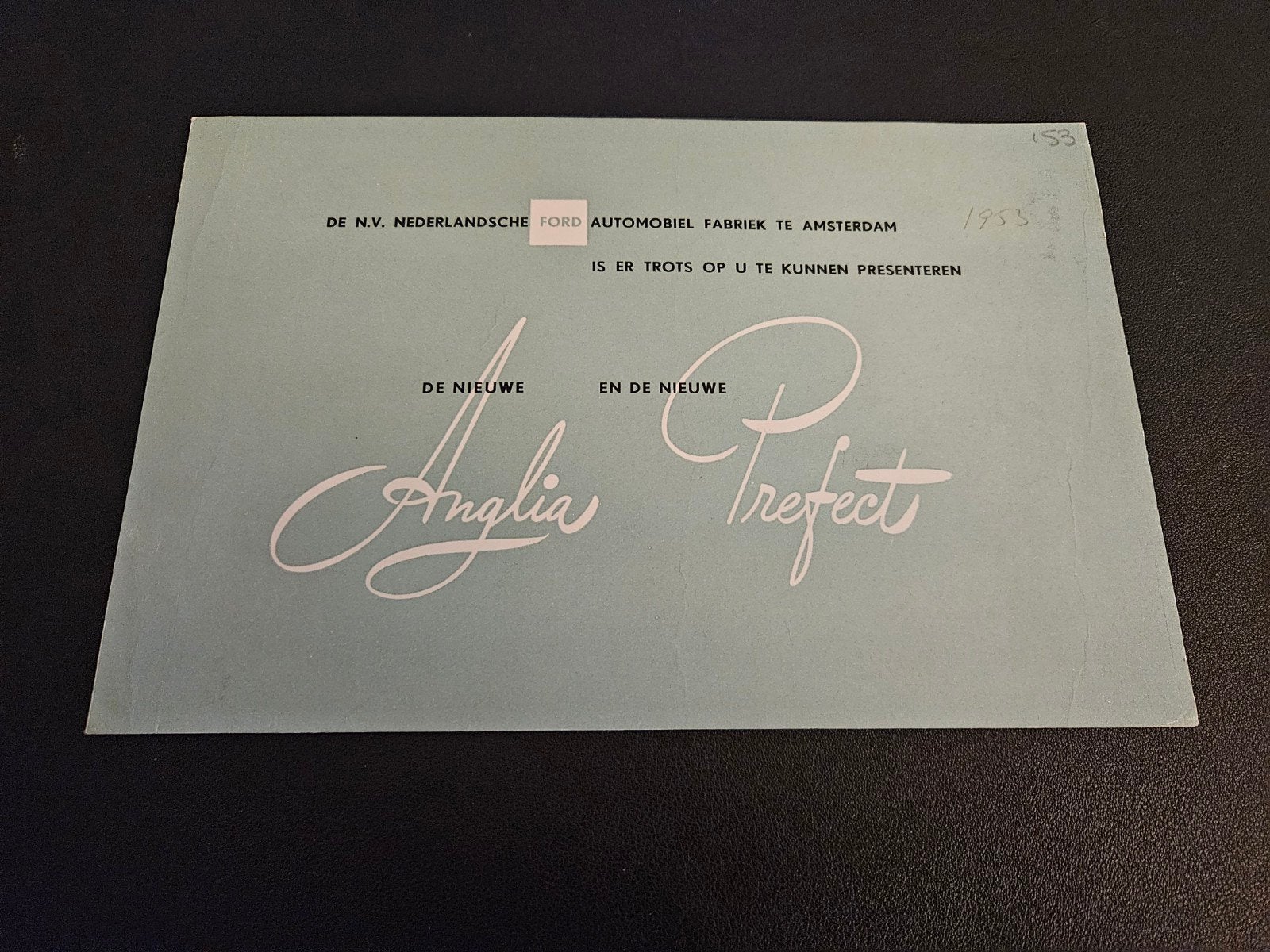Brochure Ford Anglia & Prefect 1953, Ophalen of Verzenden, Zo goed als nieuw, Ford