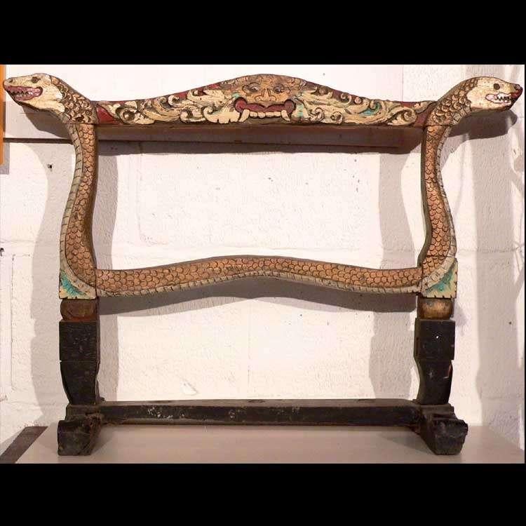 Antieke Tombak houder Kraton PL2 kala Jagrad oud speer kunst, Ophalen of Verzenden