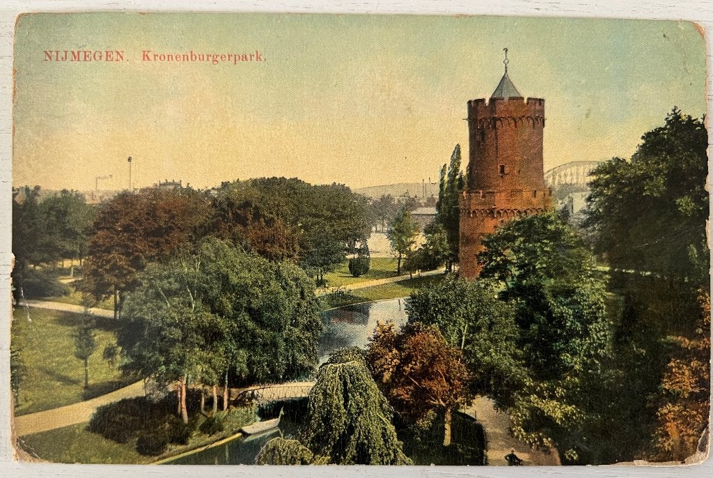 Oude Ansichtkaart  - Nijmegen - Kronenburgerpark, Verzamelen, Ophalen of Verzenden, Voor 1920, Gelopen, Gelderland