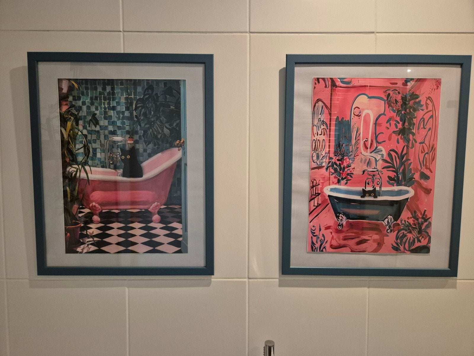 Drie lijsten, Ophalen, Kunststof, Blauw, Zo goed als nieuw