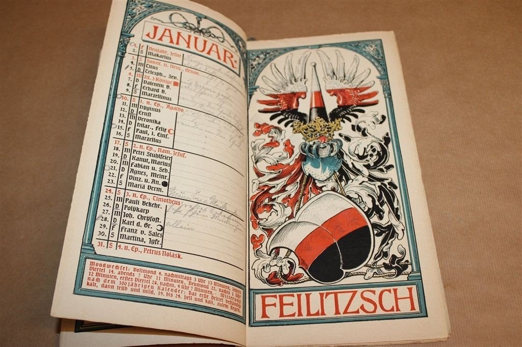 Münchener Kalender 1909 — Otto Hupp Heraldiek, Ophalen of Verzenden