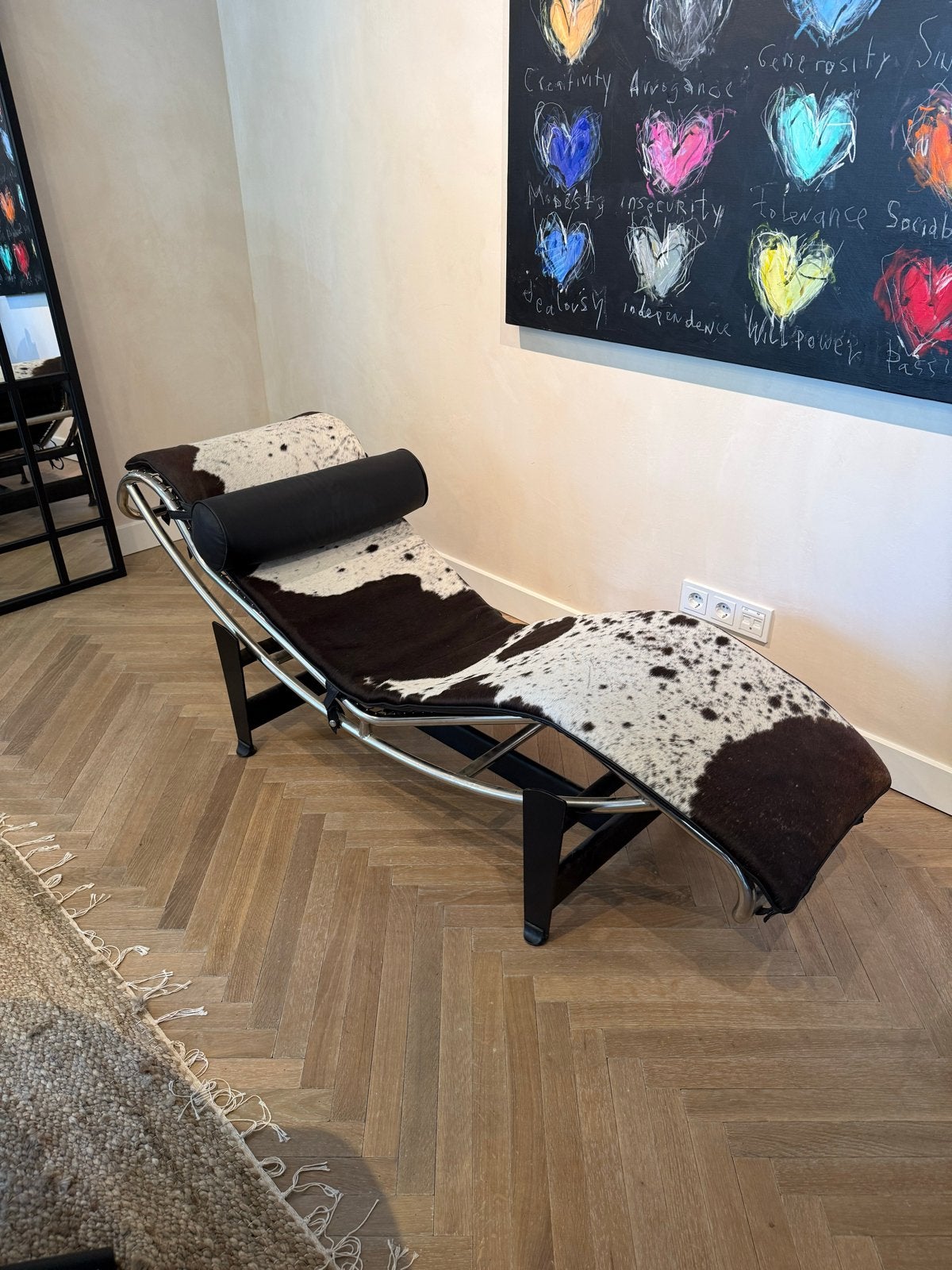 Cassina Le Corbusier LC4 Chaise Longue – Ponyhuid, Huis en Inrichting, Banken | Sofa's en Chaises Longues, Ophalen, Eenpersoons
