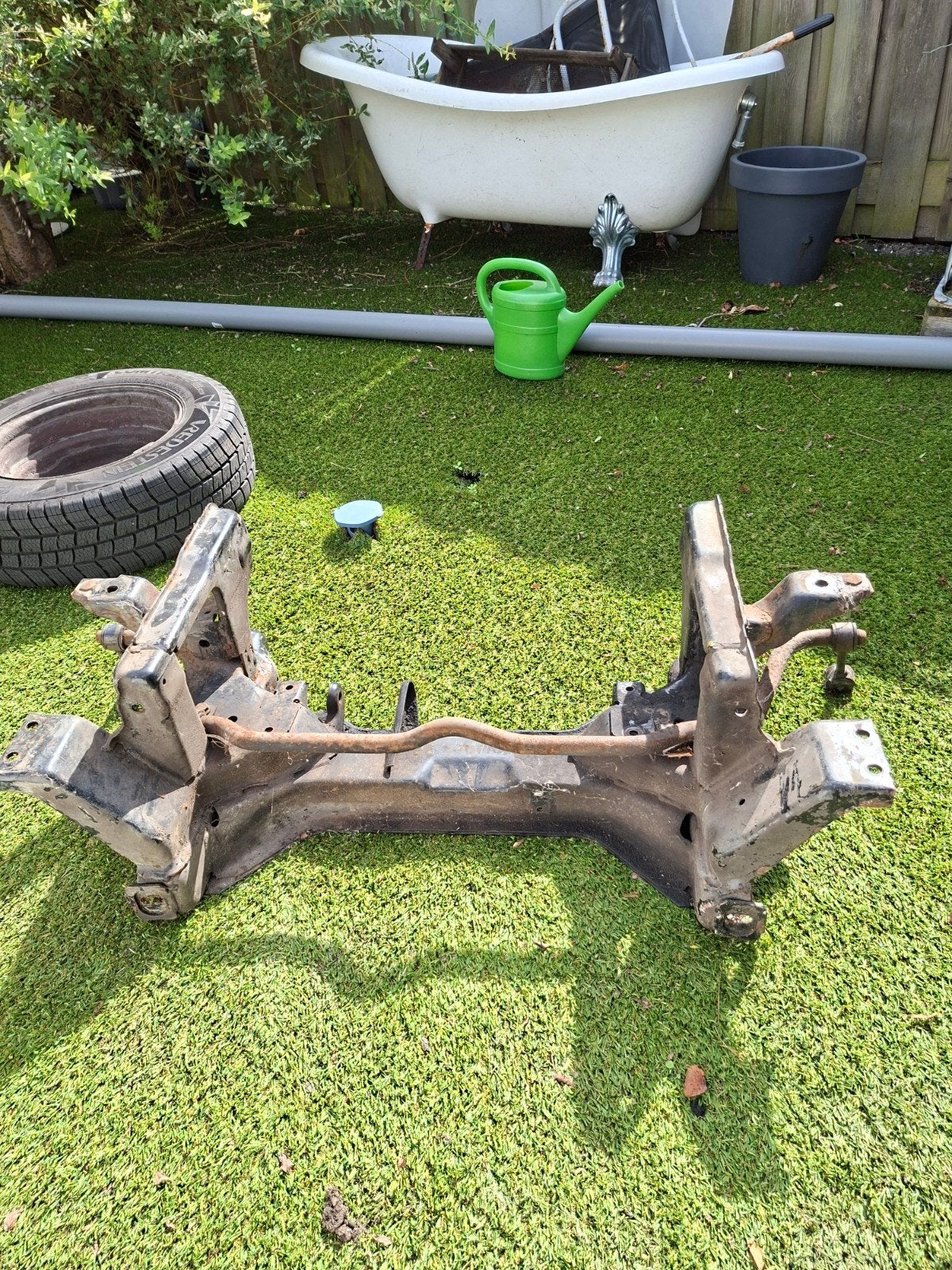 Volkswagen T4 subframe met draagarmen en remmen, Ophalen, Gebruikt, Volkswagen