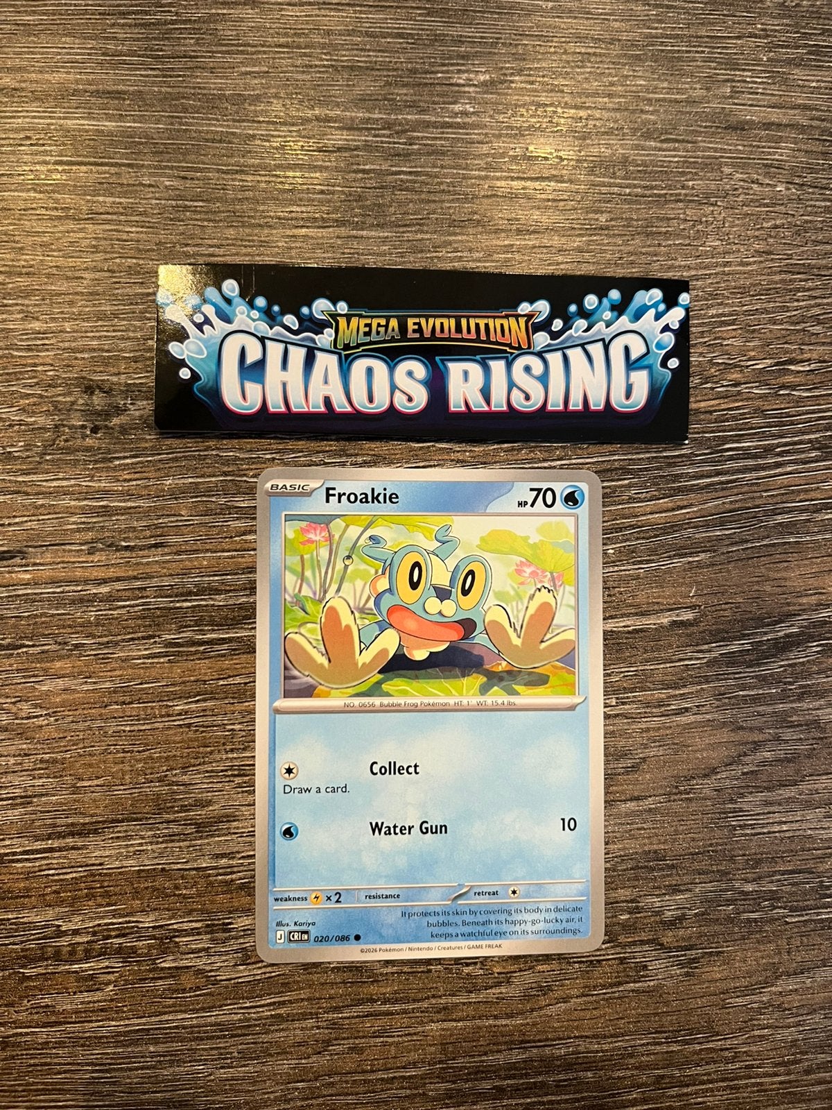 Froakie CRI 020/086, Ophalen of Verzenden, Zo goed als nieuw