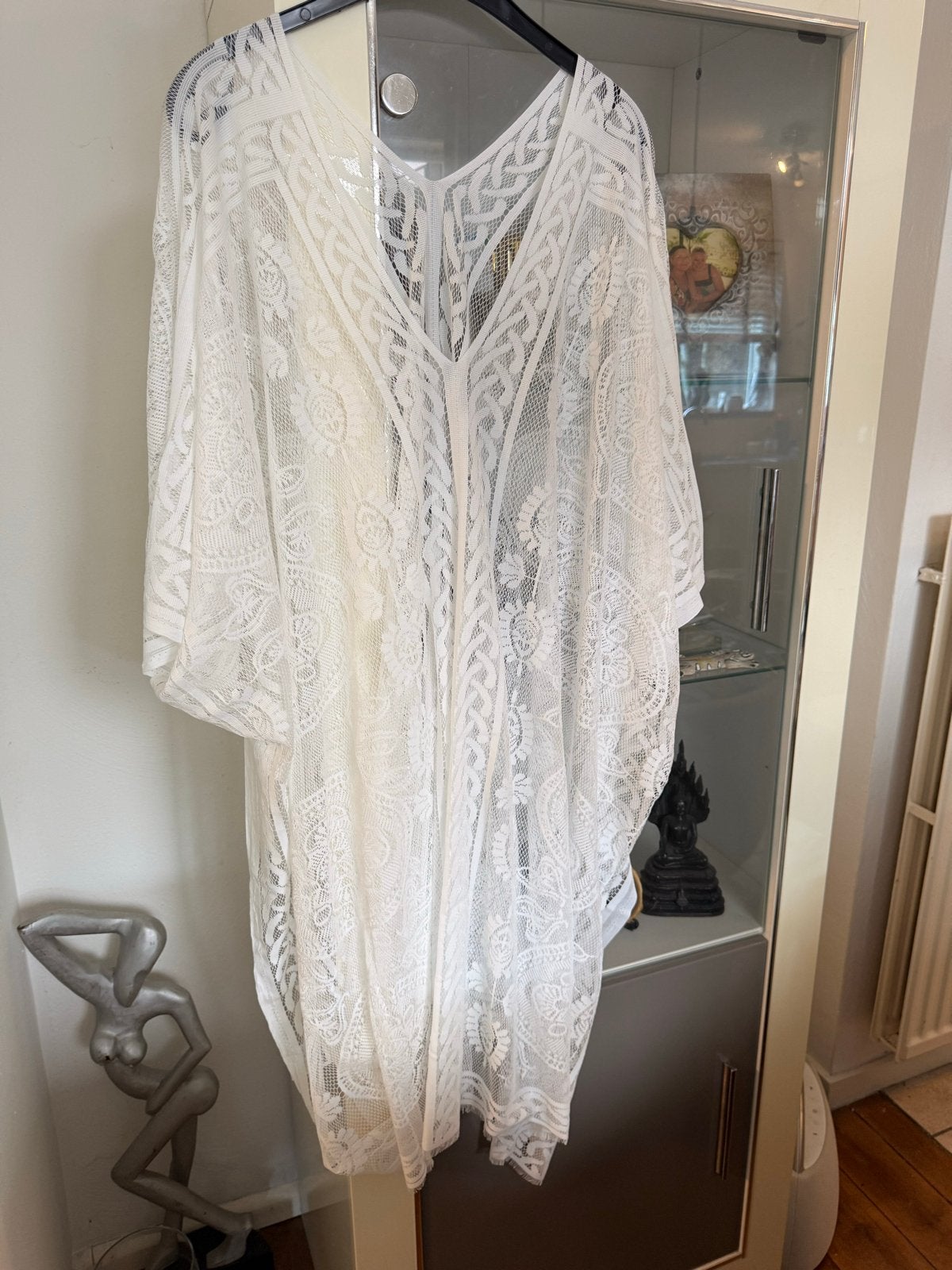 Nieuwe Kaftan Chic Me - One Size (past tot maat 56/58), Kleding | Dames, Grote Maten, Ophalen of Verzenden, Nieuw, Wit, Jurk