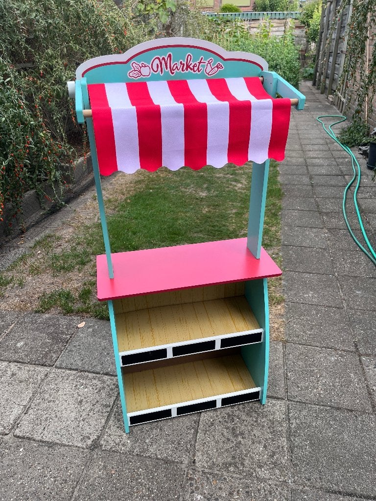 Houten speelgoed kraampje marktwinkeltje, Kinderen en Baby's, Ophalen, Gebruikt
