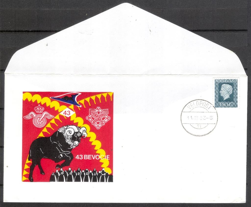 43 Bevocie 1983 - veldpost, Verzenden, Envelop