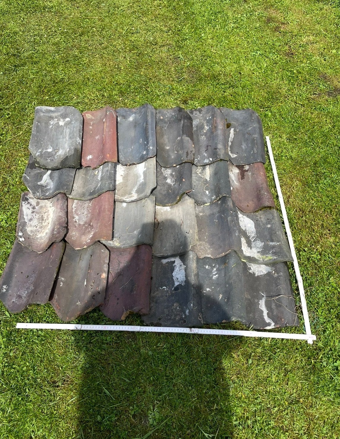Oude holle Zuid-Limburgse gebakken dakpannen (ca. 50 m2), Gebruikt, Ophalen of Verzenden, Dakpannen, Overige kleuren
