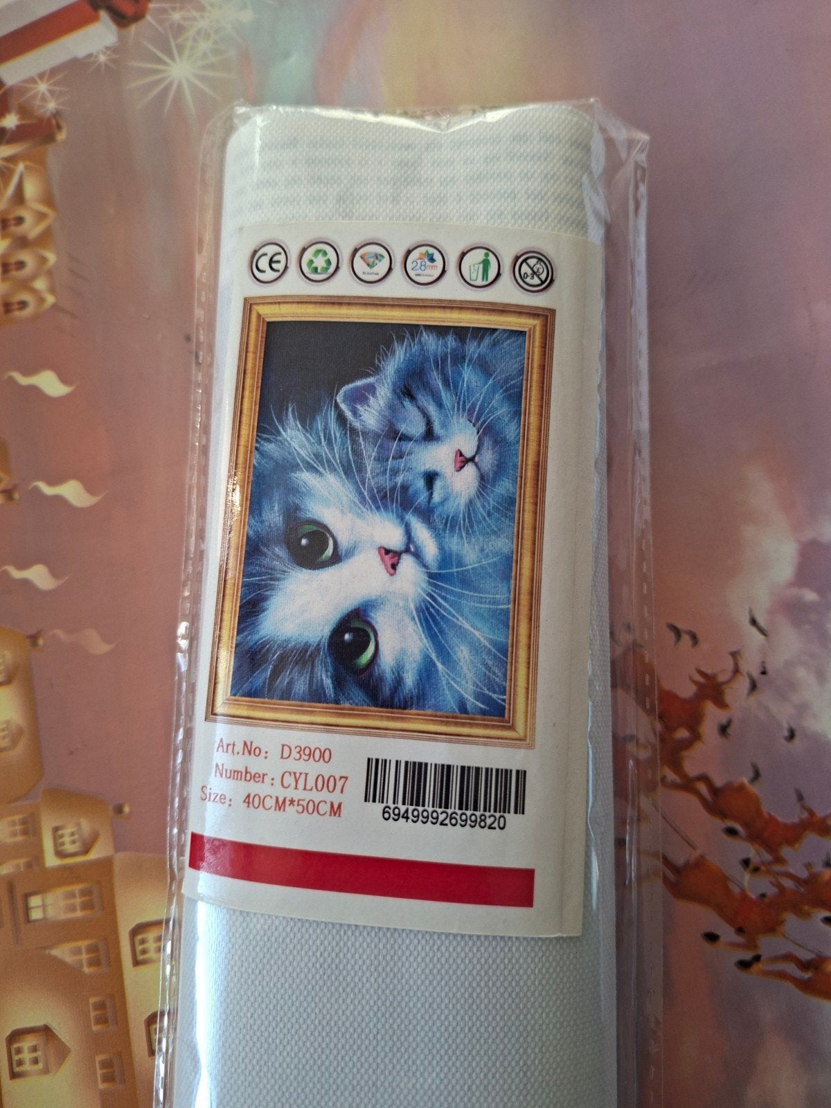 Diamond Painting Katten 40x50cm - Nieuw, Ophalen of Verzenden, Nieuw, Dieren, Diamond painting