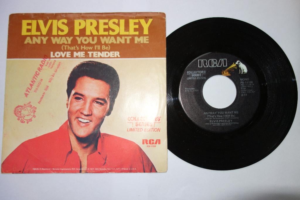 Elvis Presley single.love me tender, Cd's en Dvd's, Vinyl Singles, Ophalen of Verzenden, Zo goed als nieuw, 7 inch, Pop