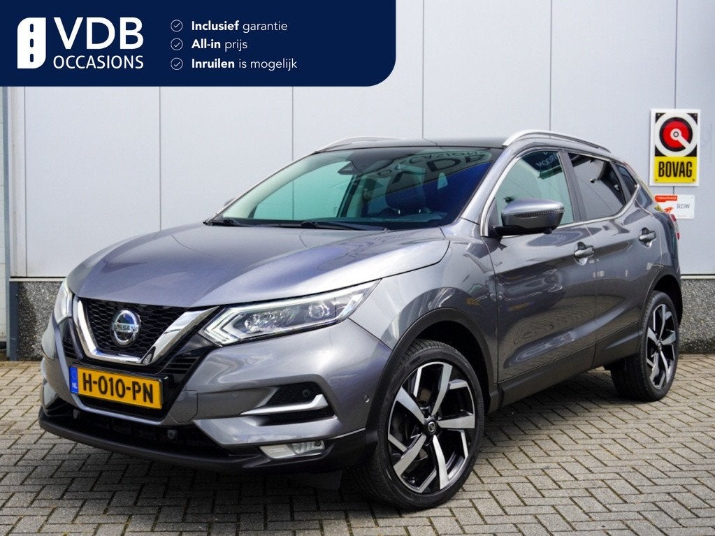 Nissan QASHQAI 1.3 DIG-T Tekna Panoramadak | Keyless | 360, Auto's, Nissan, Bedrijf, Te koop, Qashqai, 360° camera, ABS, Adaptive Cruise Control