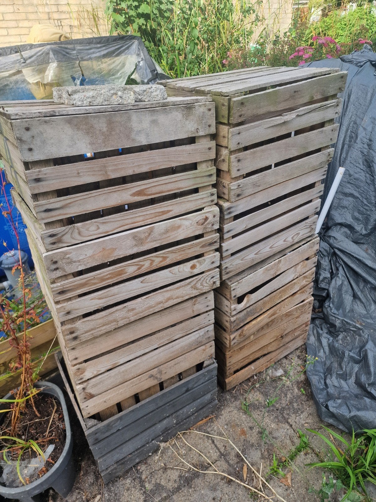 11 fruitkisten, waaronder 1 zwarte, Ophalen, Gebruikt