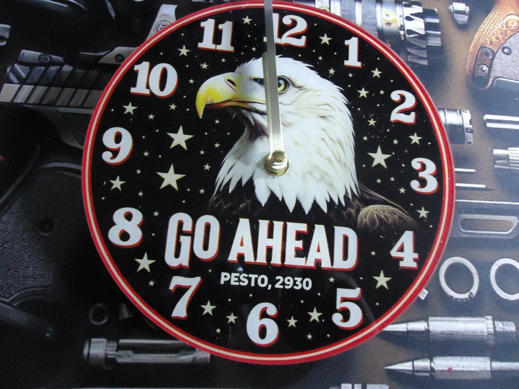 Wandklok GO AHEAD EAGLES 20 cm rond  (2), Maat XS of kleiner, Ophalen, Shirt