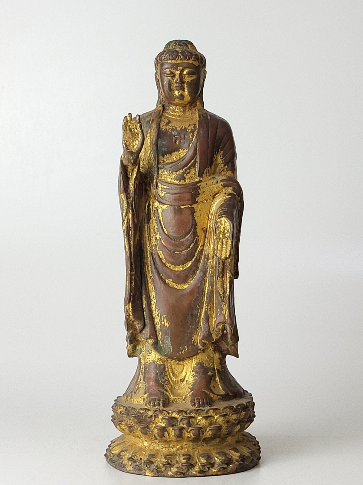 Antieke Bronze Buddha – 18th Century, Ophalen of Verzenden