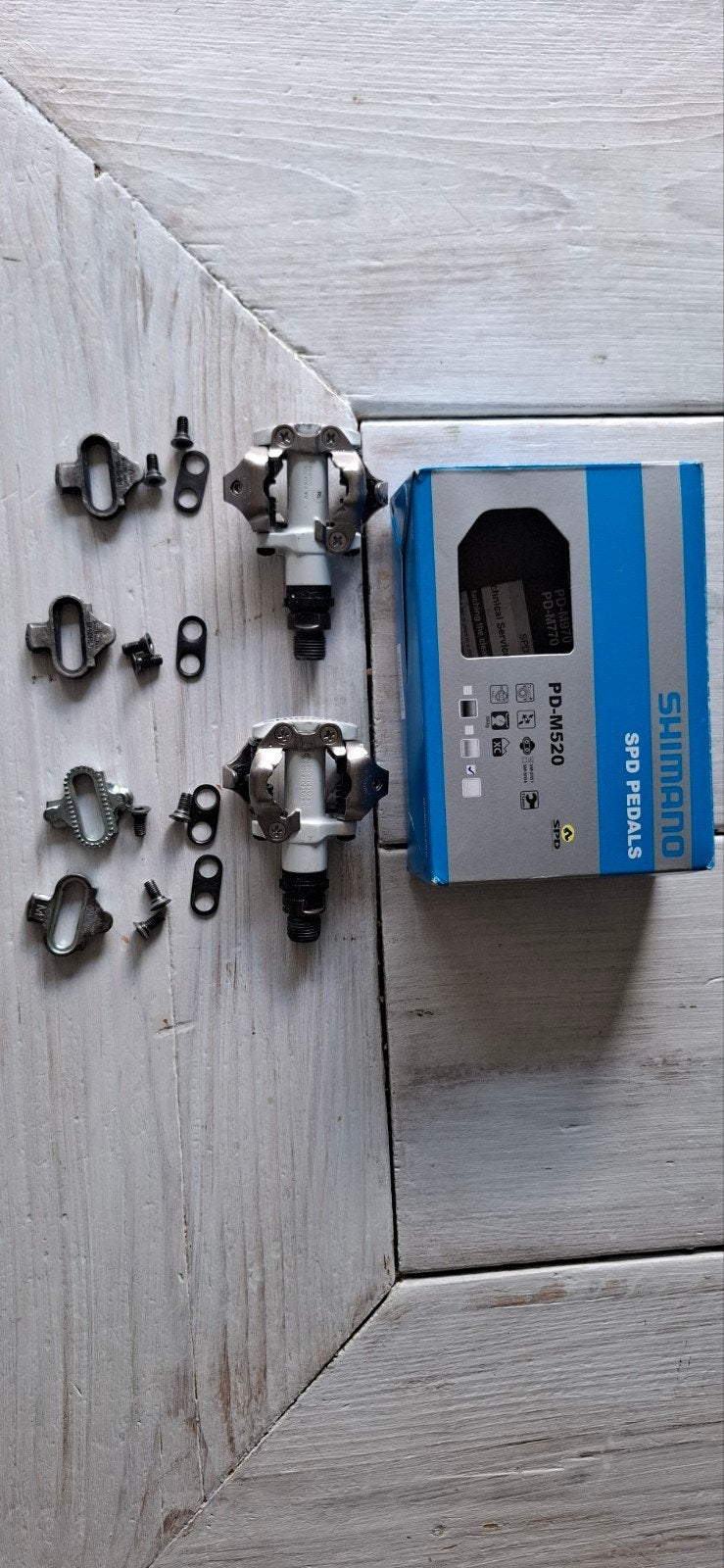 Shimano SPD Pedalen PD-M520 - Zo goed als nieuw, Elektrische fiets, Zo goed als nieuw, Aluminium, Shimano