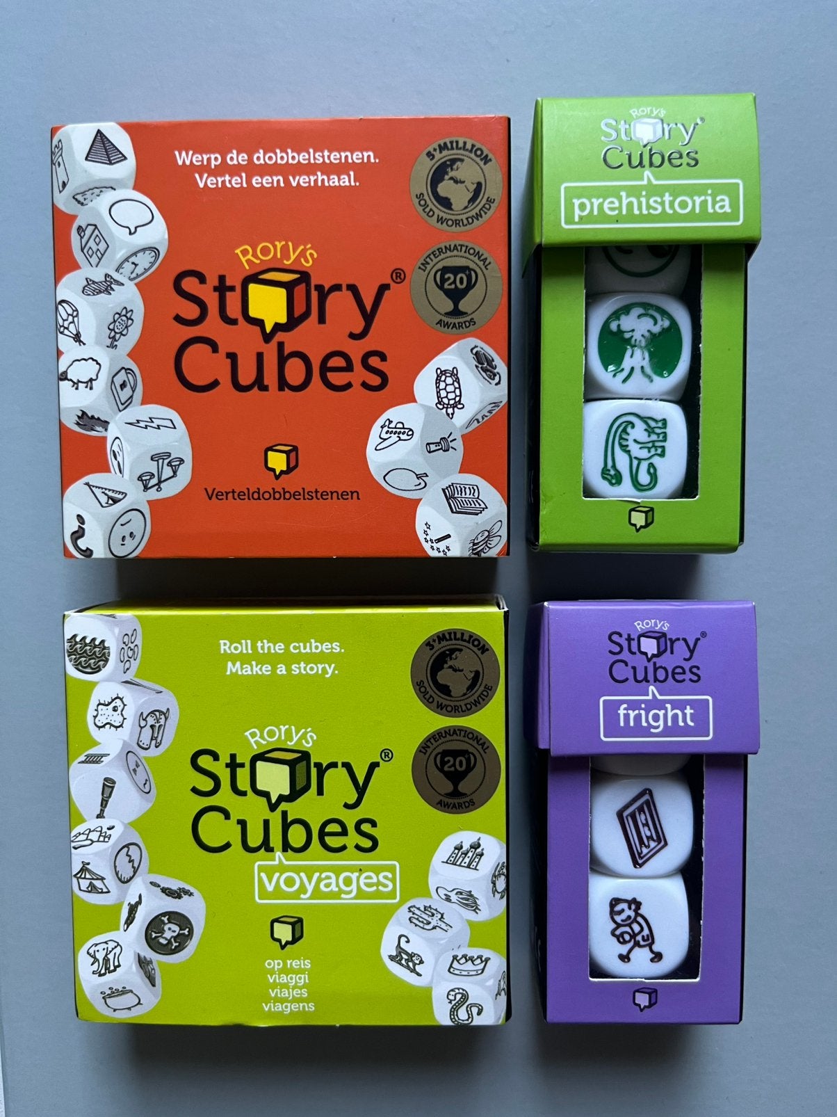 4 doosjes storycubes, Ophalen of Verzenden, Zo goed als nieuw