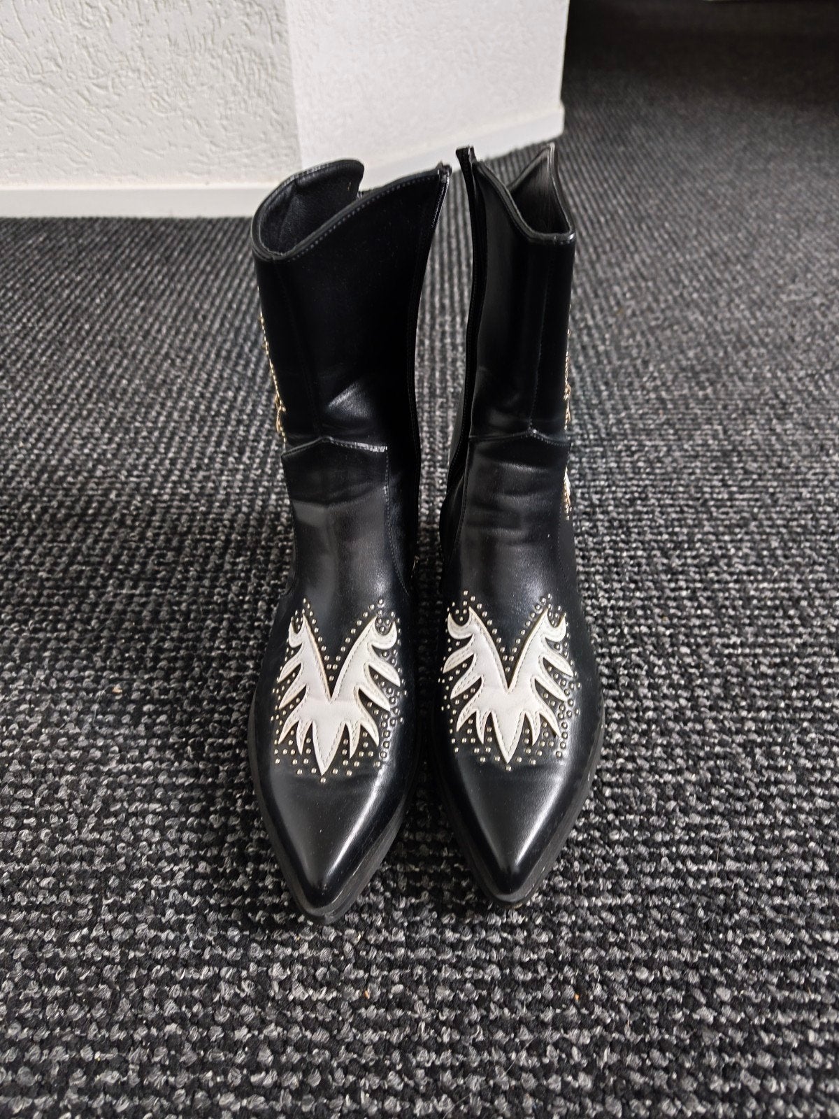 stoere western laarzen. zwart., Hoge laarzen, Zwart, Ophalen of Verzenden, Zo goed als nieuw