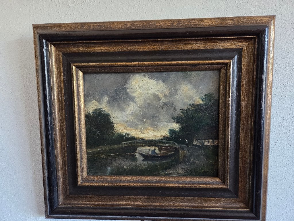 Mondriaan 1853-1932, Paneel, Ophalen of Verzenden, Landschap, Olieverf