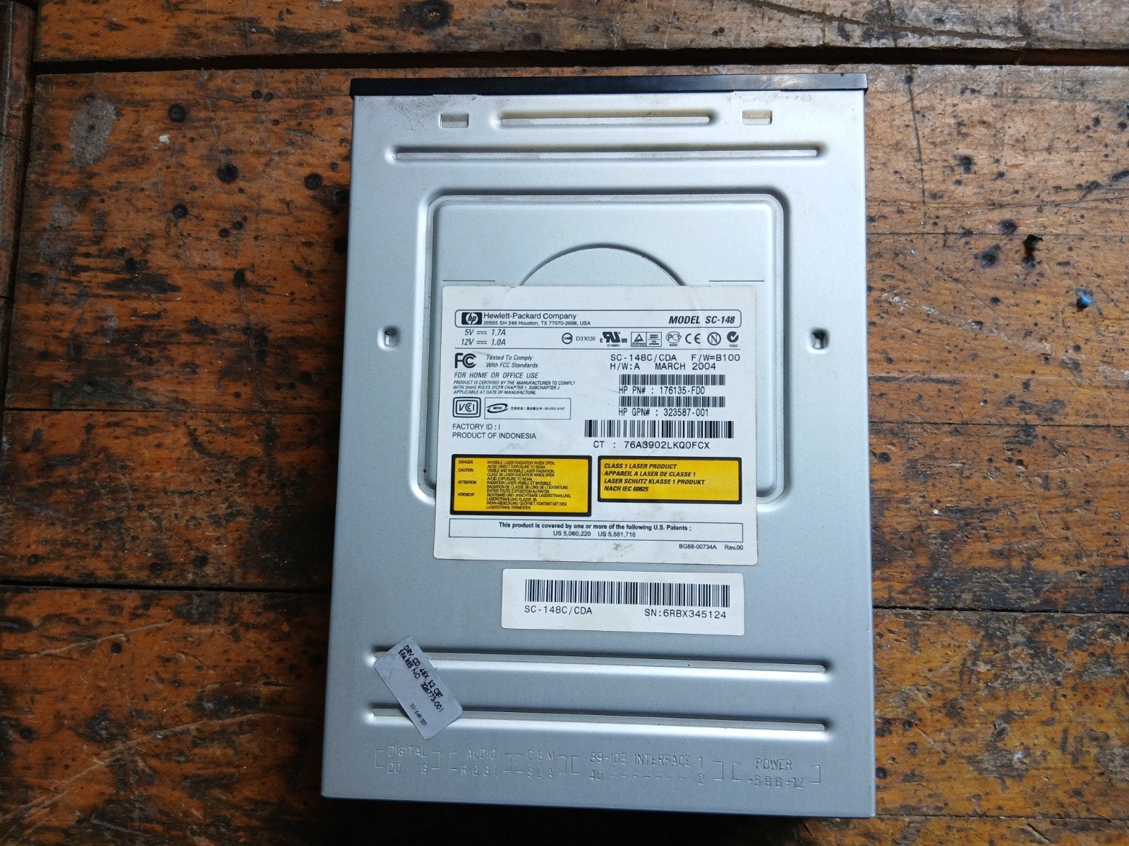 HP SC-148 CD-ROM Drive - Intern, Intern, Gebruikt, 30005 SH 249 Houston, TX 77070-2698, USA, Ophalen of Verzenden