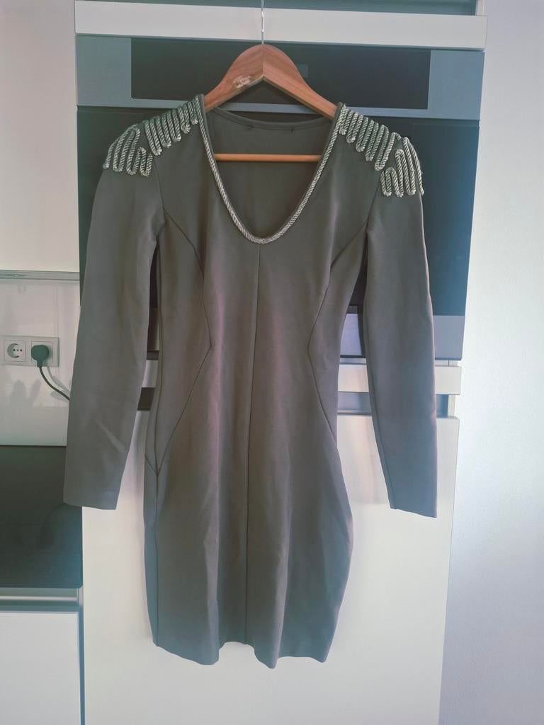 NWT Supertrash Denver Rope Detail, lange mouw jurk, S, Ophalen of Verzenden, Zo goed als nieuw, Maat 38/40 (M), Groen