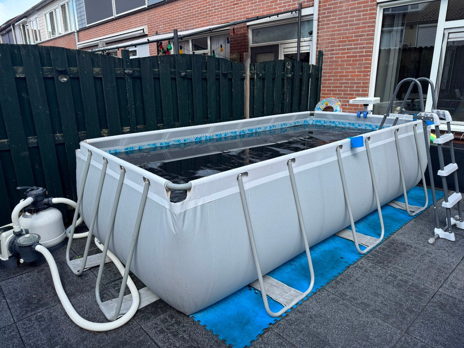 Intex zwembad 4 x 2 x 1 meter – COMPLETE SET, 200 tot 300 cm, 80 tot 120 cm, Ophalen of Verzenden, Zo goed als nieuw