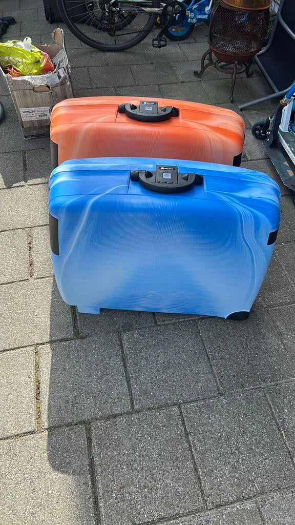 Koffers Delsey set 2 stuks kwaliteit, Sieraden, Tassen en Uiterlijk, Koffers, Ophalen, Zo goed als nieuw, Hard kunststof, 70 cm of meer