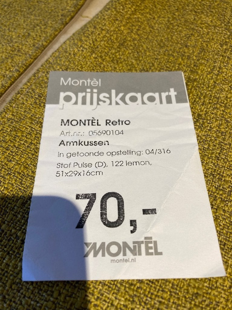Kussen Montél, Ophalen, Overige merken, Geel, Zo goed als nieuw