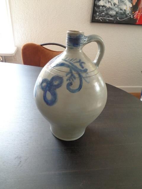Grote aardewerk Keulse kan / pot (+/- 34 cm hoog)., Ophalen of Verzenden