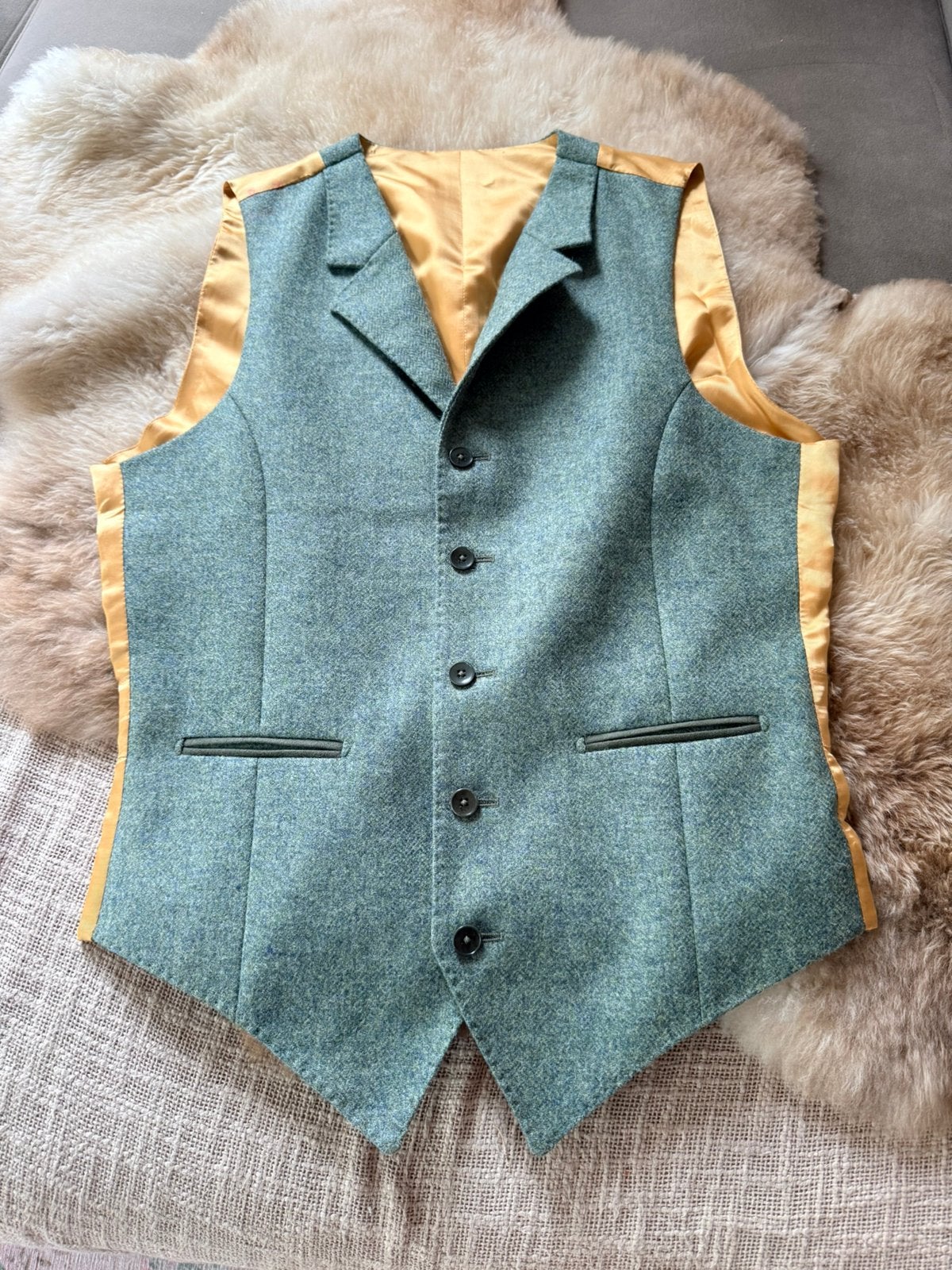 Aidan Sweeney tweed gilet izgst mt S, Kleding | Dames, Jasje, Gedragen, Groen, Ophalen