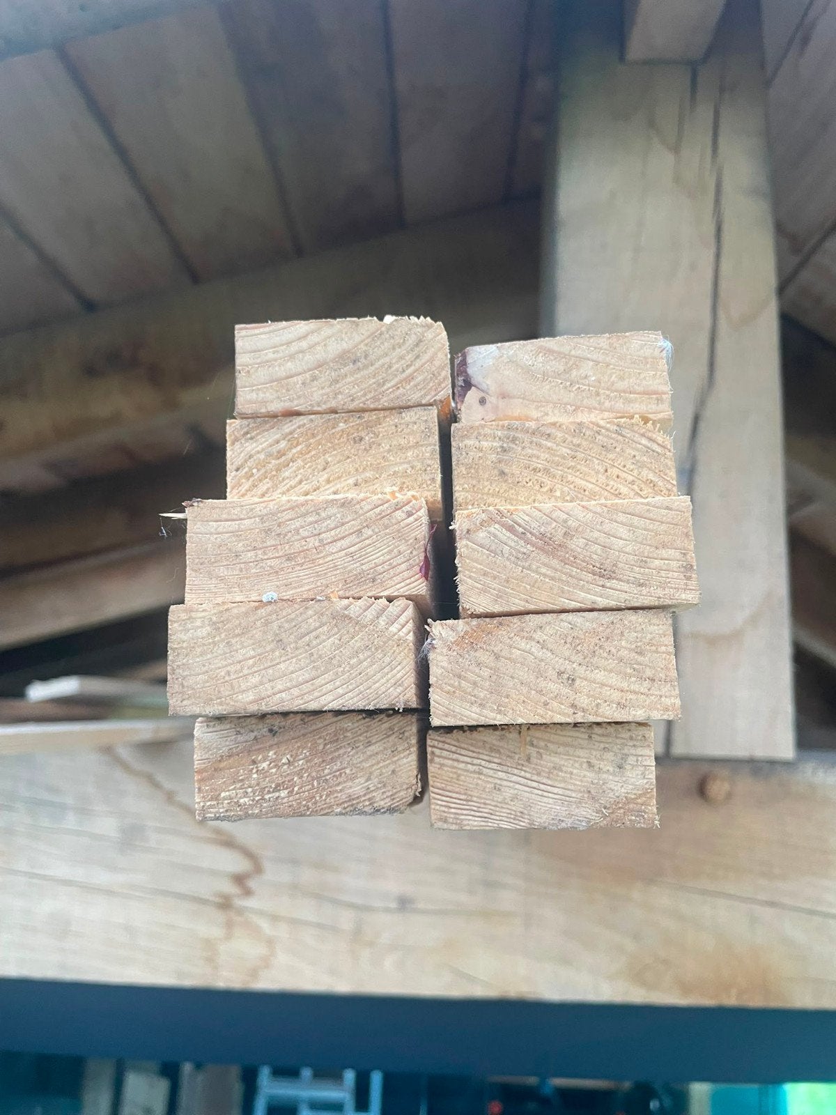 10x Houten latten 22x50x330 cm - Zo goed als nieuw, Ophalen