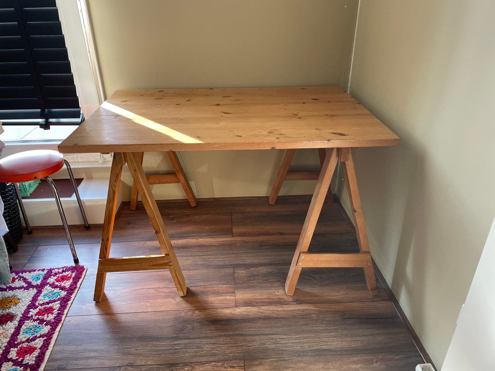 Bureau grenen/hout vintage, Huis en Inrichting, Tafels | Statafels, Ophalen, Zo goed als nieuw