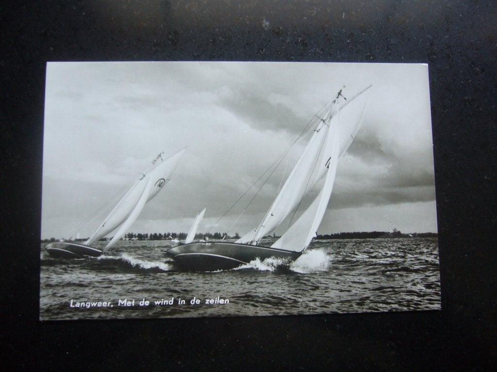 LANGWEER  =  MET DE WIND IN DE ZEILEN, Ophalen of Verzenden, 1940 tot 1960, Ongelopen