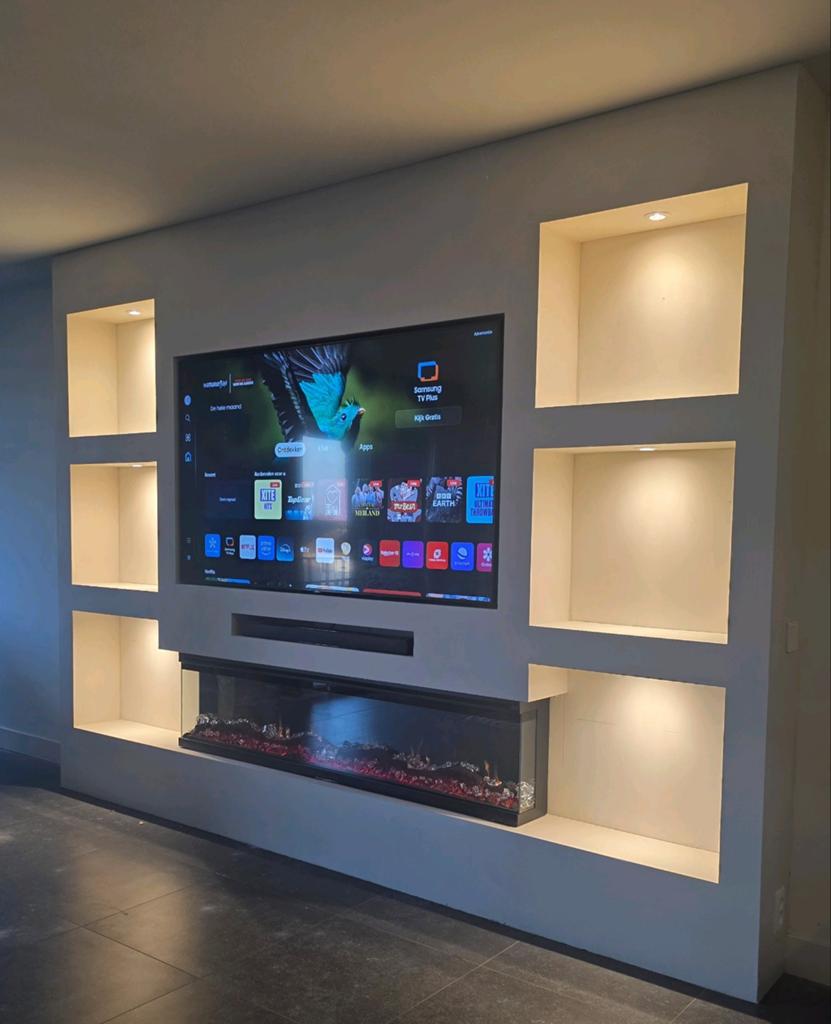 CINEWALL, Huis en Inrichting, Kasten | Televisiemeubels, Zo goed als nieuw, 200 cm of meer, 200 cm of meer, 25 tot 50 cm, Overige materialen