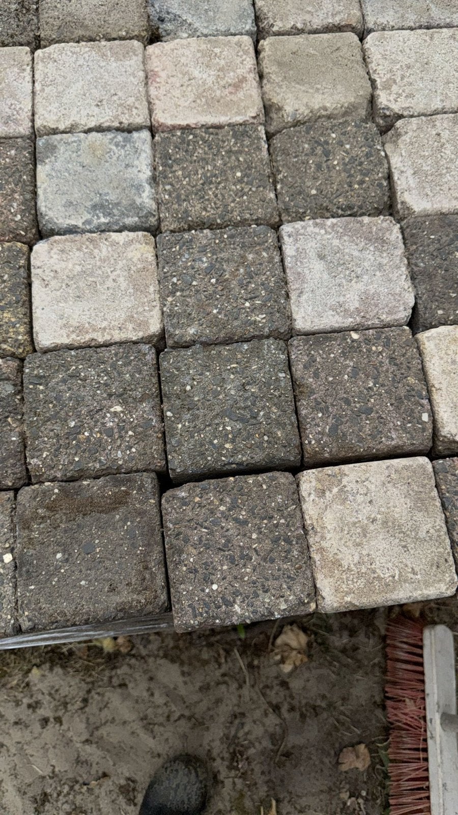 Waaltjes 5x200 en stenen 10x10 op pallets, Tuin en Terras, Tegels en Klinkers, Ophalen, Gebruikt, Klinkers, 10 m² of meer