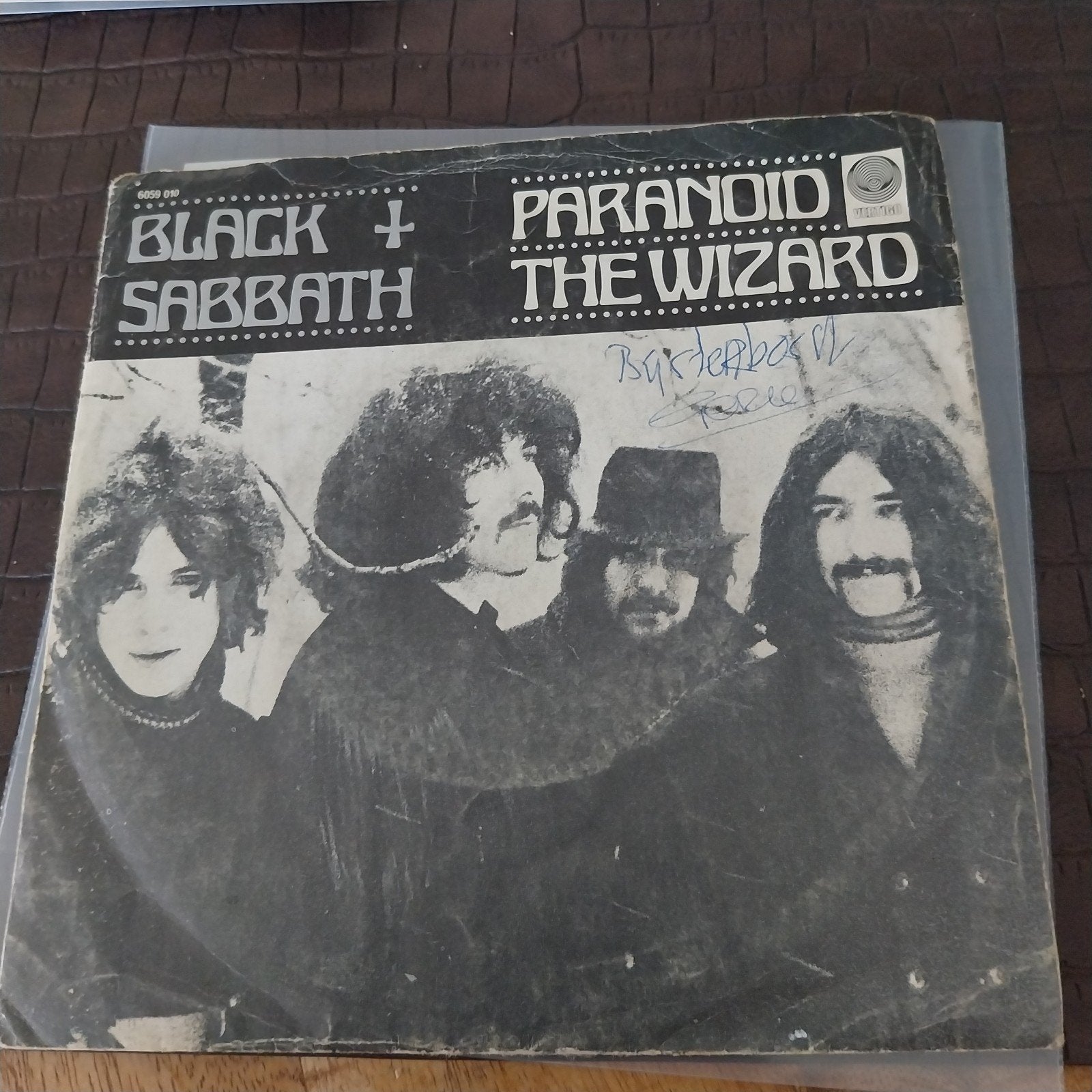 Black Sabbath - Paranoid / The Wizard 7 inch vinyl, Originele persing, Ophalen of Verzenden, Gebruikt, 7 inch