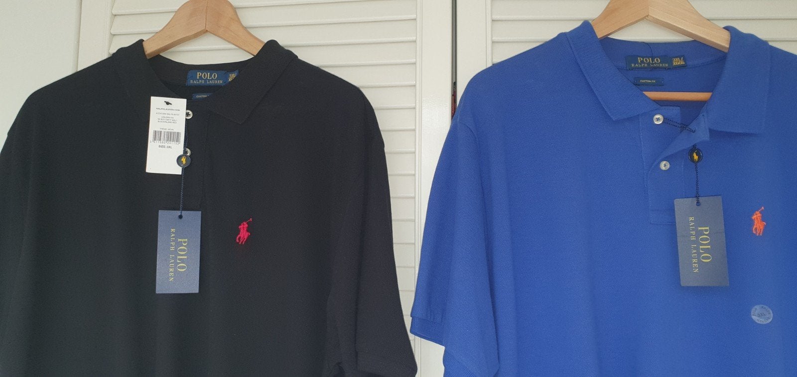 2 x polo Ralph Lauren 3XL zwart en lichtblauw nieuw tesamen, Kleding | Heren, Ophalen of Verzenden, Nieuw, Overige maten