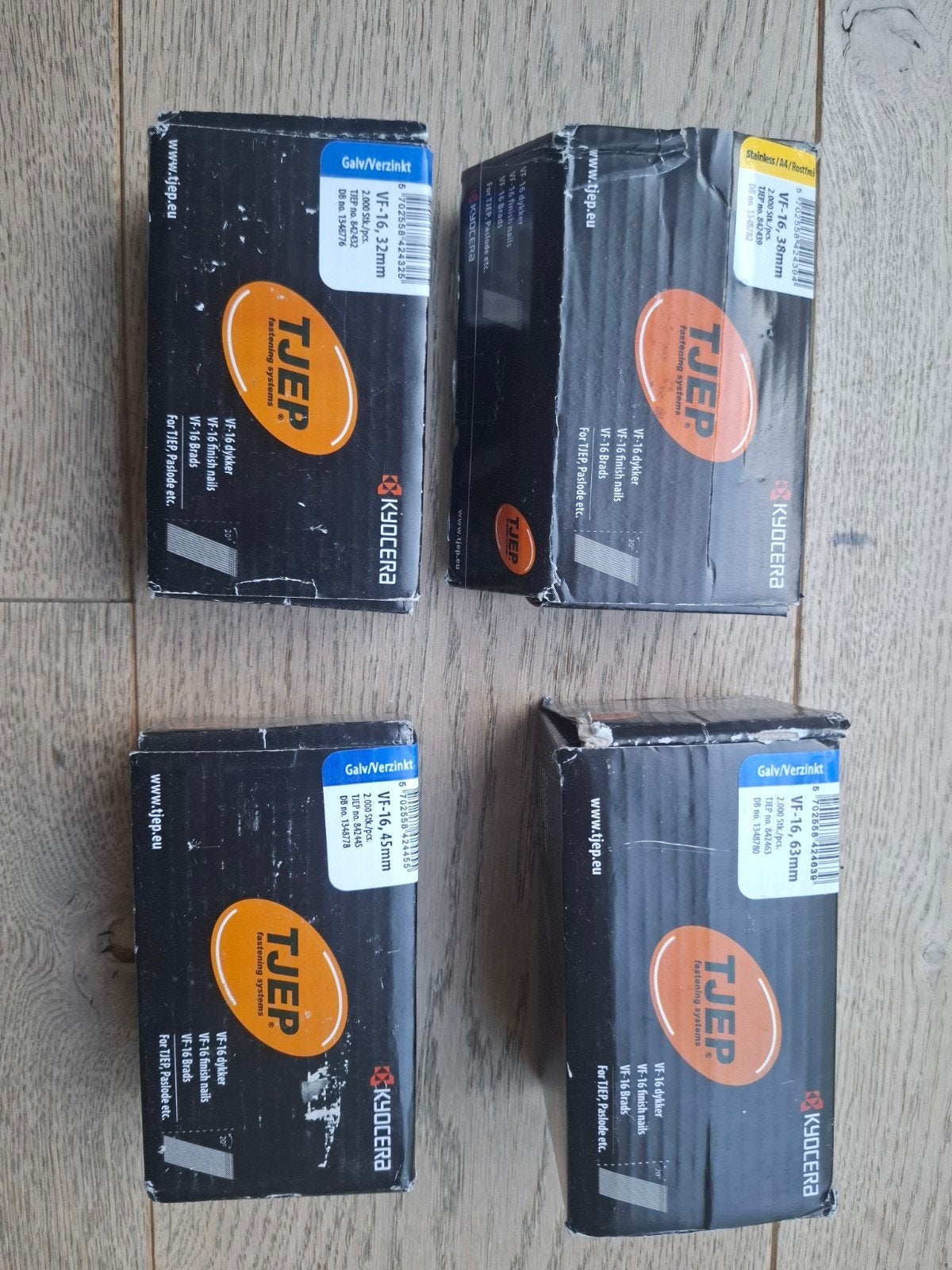 4 dozen schuine nagels spijkers voor tacker  - galv en rvs, Nieuw, Ophalen of Verzenden, Spijkers, Minder dan 50 mm