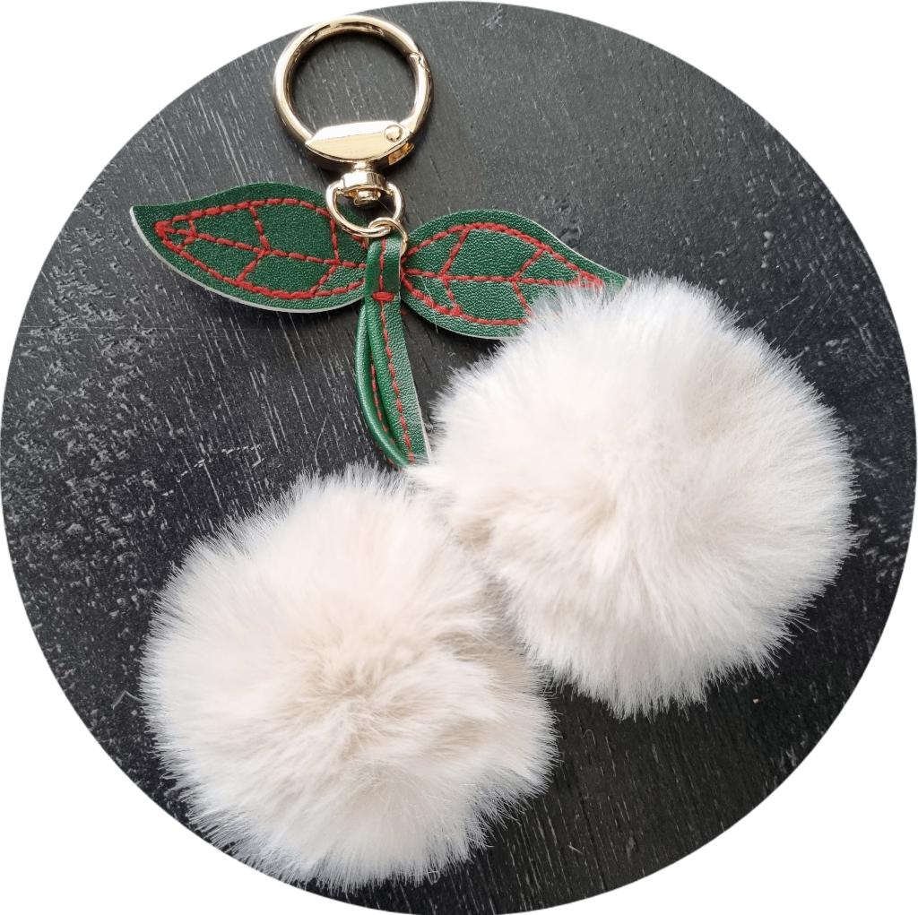 Tashanger kersen hanger pluche keychain cherry sleutelhanger, Verzenden, Nieuw