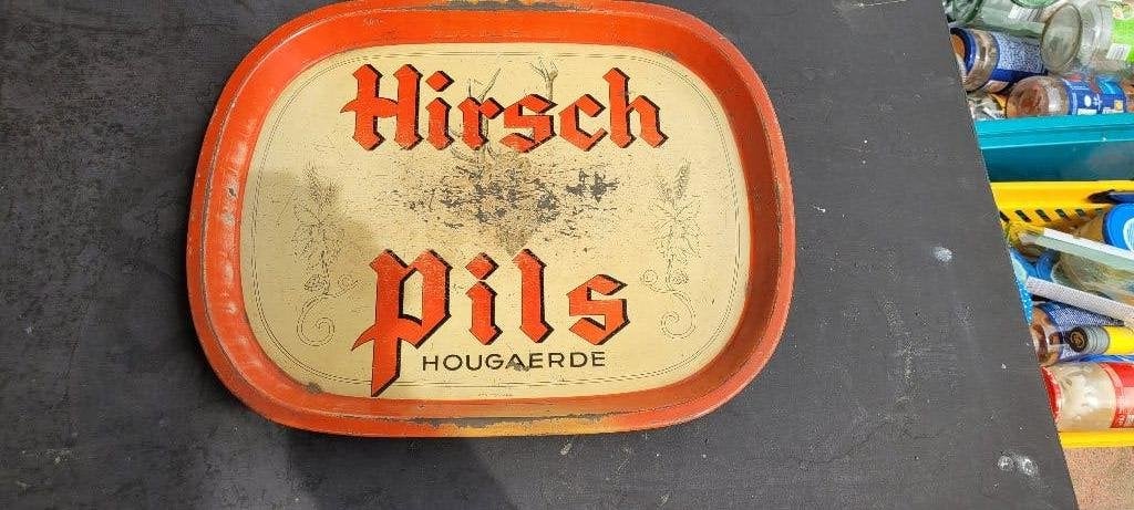 oud dienbord Hirsch Hougaede (21iv286), Ophalen of Verzenden, Gebruikt, Overige typen