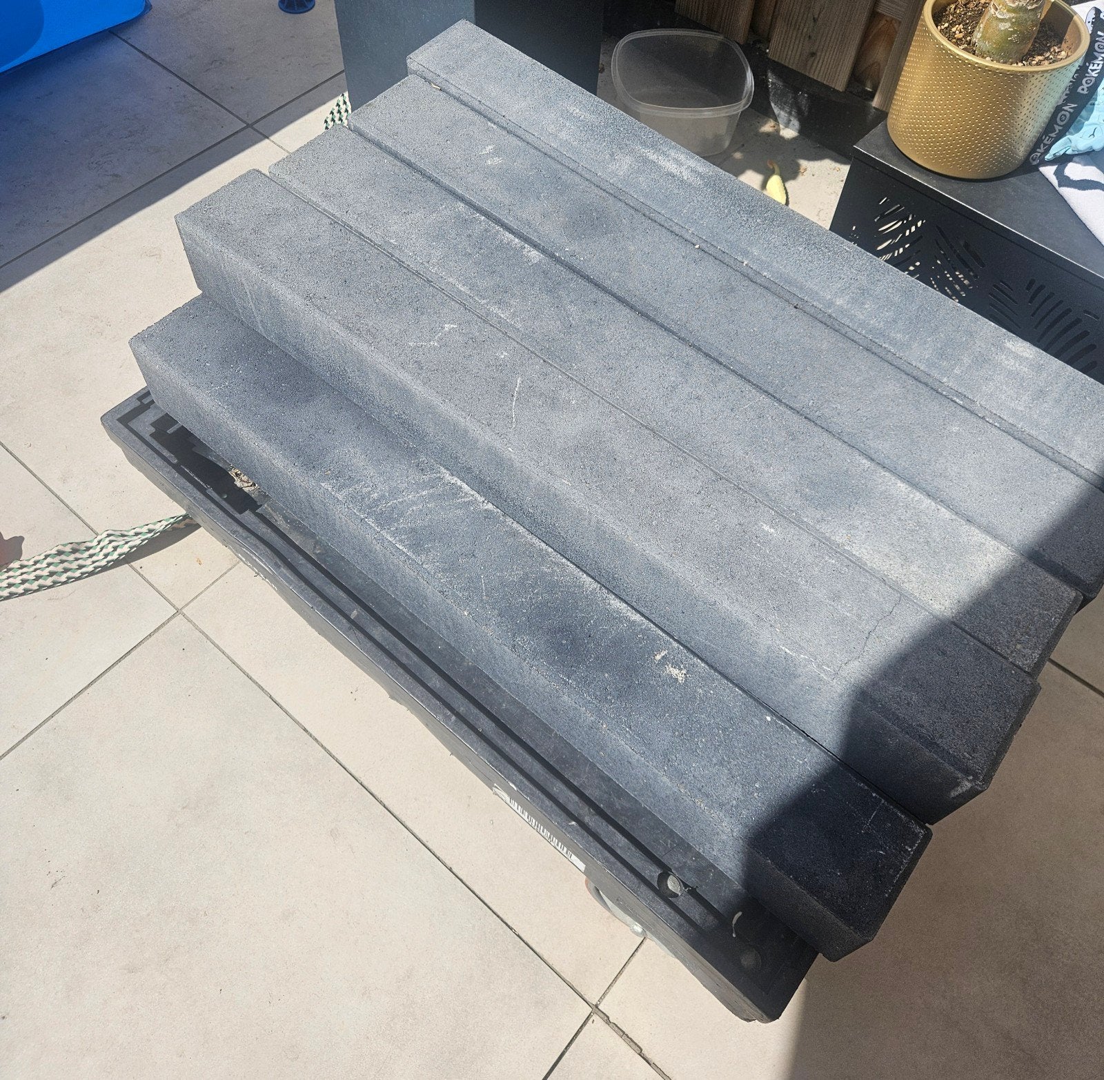 stapelblokken 9 stuks, Tuin en Terras, Tegels en Klinkers, Ophalen, Nieuw, Beton, 5 tot 10 m²