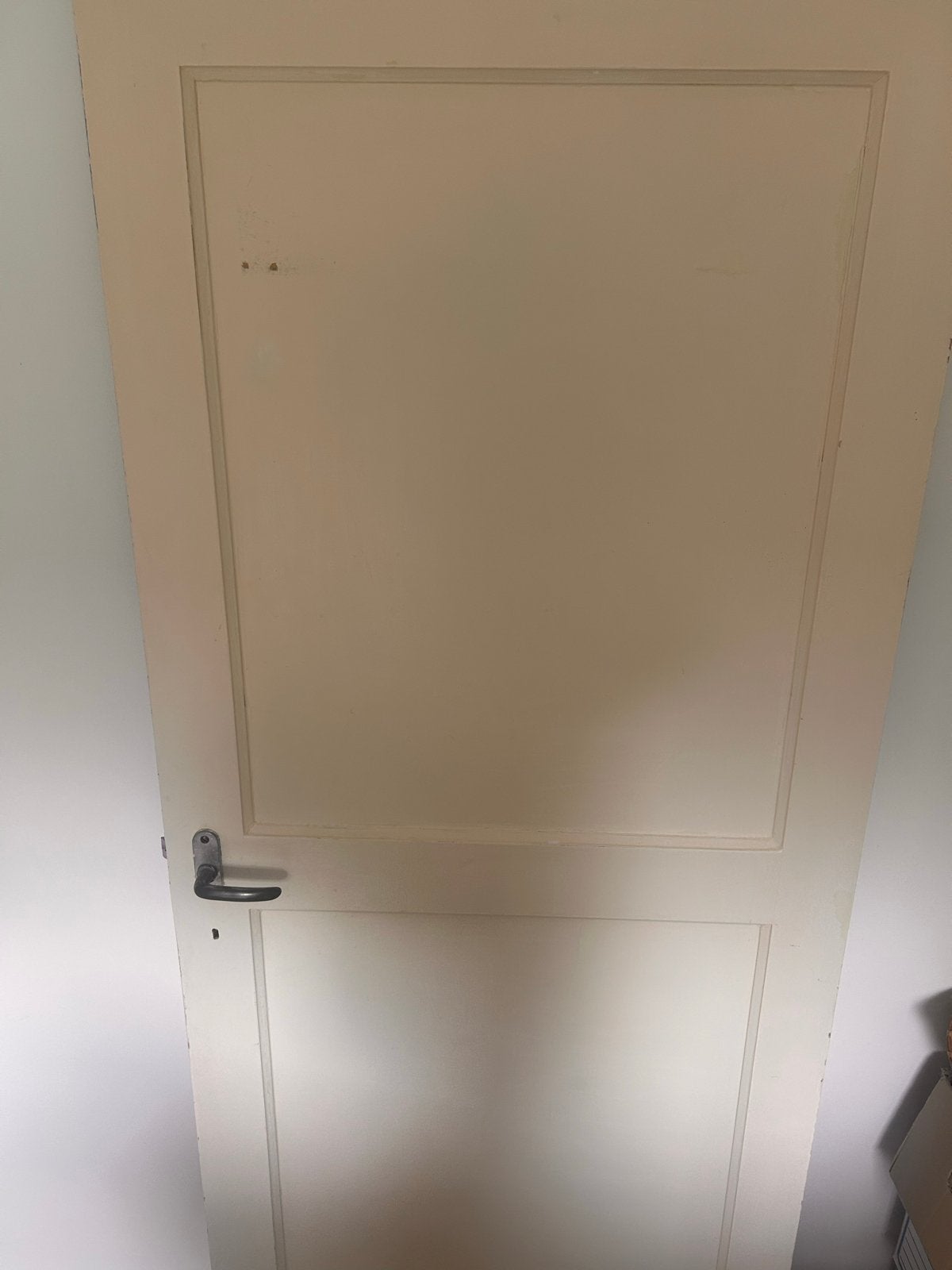 Binnendeur - Crème/ Paars geverfd - Gebruikt, Ophalen, Gebruikt, 80 tot 100 cm, Binnendeur