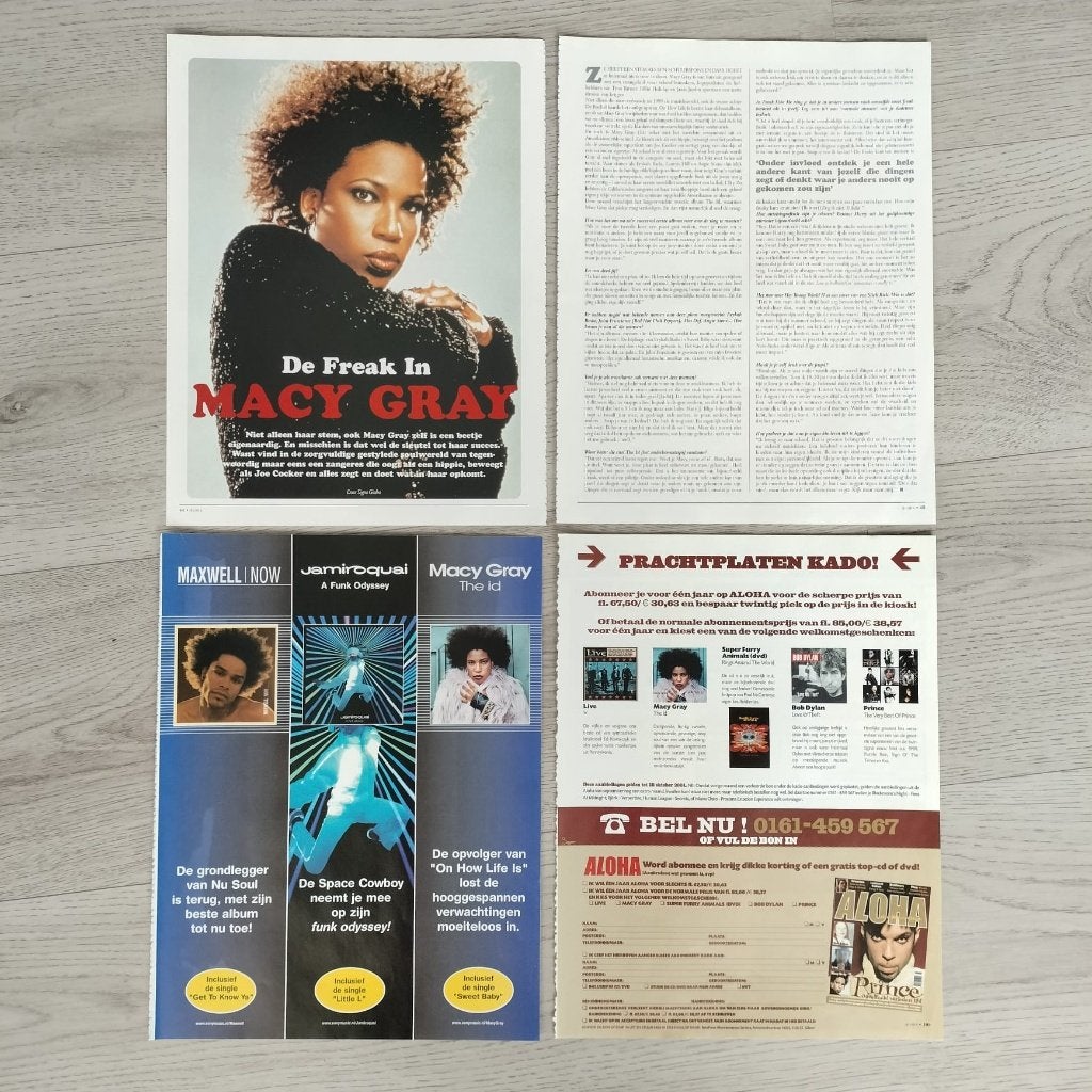 Macy Gray 2 pagina’s + recensies tijdschrift artikel, Verzenden, Zo goed als nieuw, Boek, Tijdschrift of Artikel