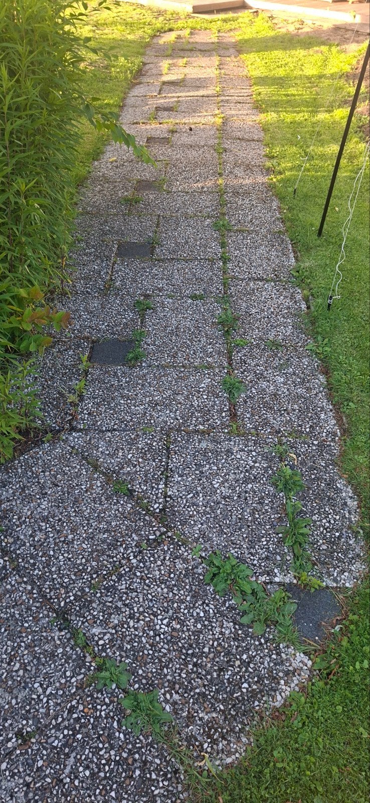 Gratis af te halen... 100 m2 grindtegels 60x40, Tuin en Terras, Tegels en Klinkers, Ophalen, Gebruikt, Beton, Klinkers