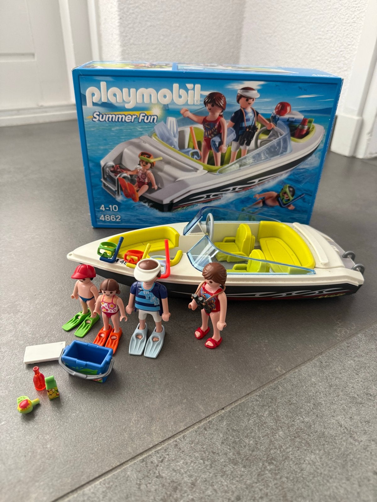 Playmobil Summer Fun Speedboot set 4862, Gebruikt, Complete set, Ophalen of Verzenden, Summer fun