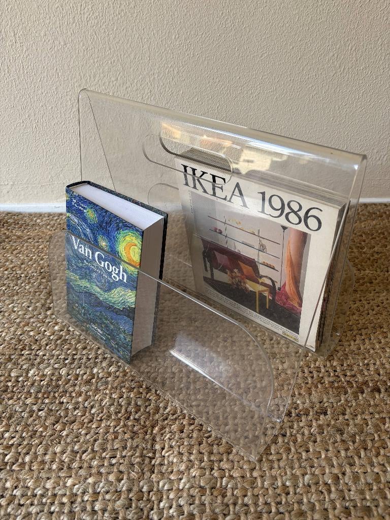 Space Age Lectuurbak - Tijdschriftenrek - Plexiglas Vintage, Ophalen, Gebruikt