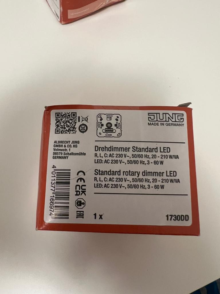 Jung led draai dimmer inbouw nieuw in doos, Ophalen, Nieuw, Schakelaar