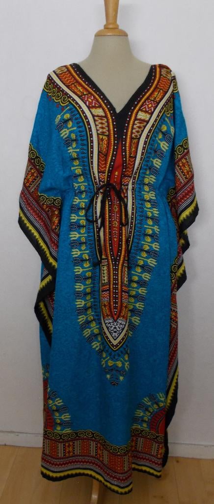 Afrika/Ibiza batik print maxi jurk! XL/one size, Kleding | Dames, Jurken, Maat 46/48 (XL) of groter, Zo goed als nieuw, Onder de knie