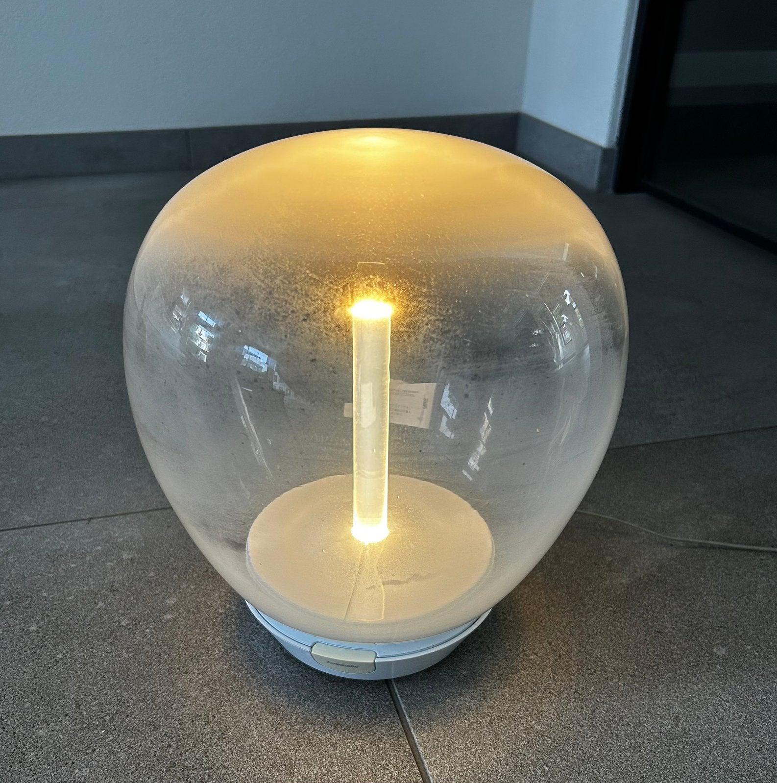 Artemide empatia design dimbare glazen tafellamp, Ophalen of Verzenden, Zo goed als nieuw