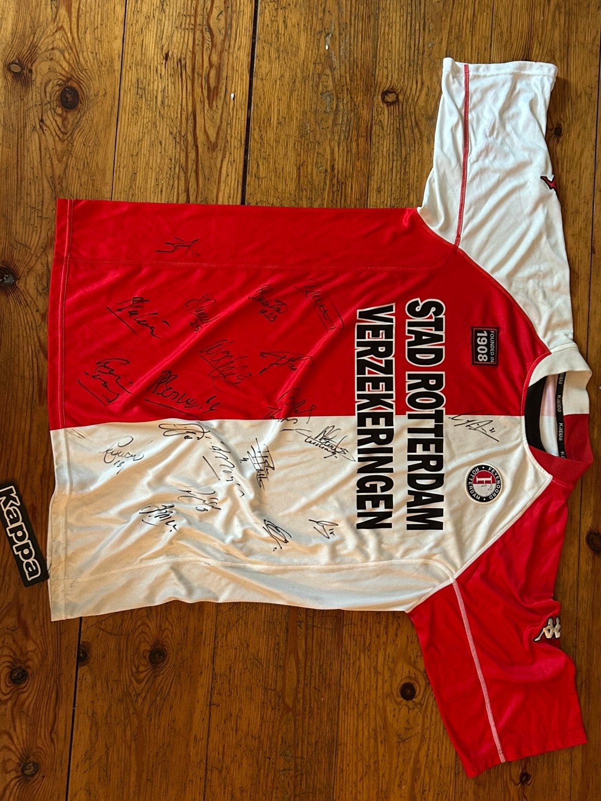 Feyenoord Shirt 2002/2003 BNWT nieuw+kaartjes+handtekeningen, Maat XL, Ophalen, Zo goed als nieuw, Shirt